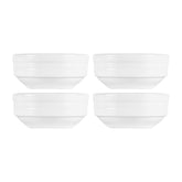 Porcelain Lizbon dia.3" h:1.25" 3 oz. Round White Porcelain Bowl (Set of 4)